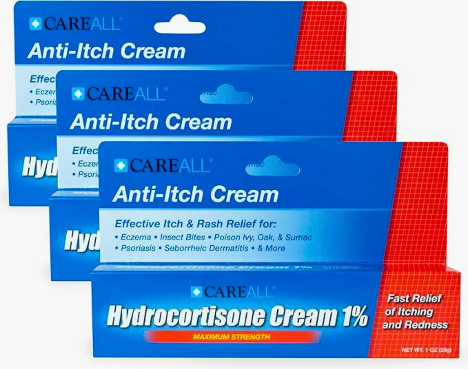Hydrocortisone cream 1, 3oz Tube (Pack of 3), Maximum Strength Anti-Itch Cream