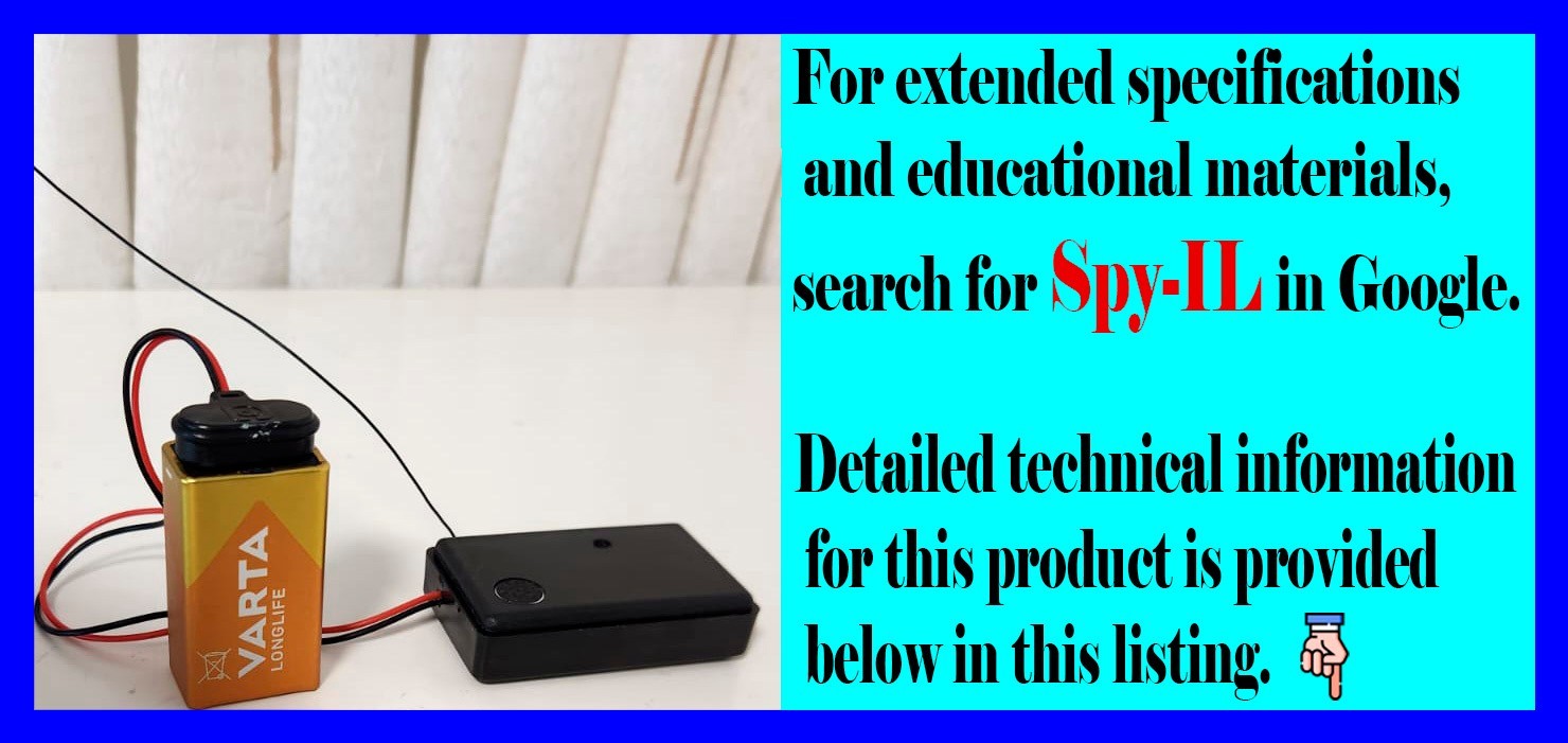 Mini Voice Spy FM Bug , high stability , Distance up to 500m , MADE IN ISRAEL !