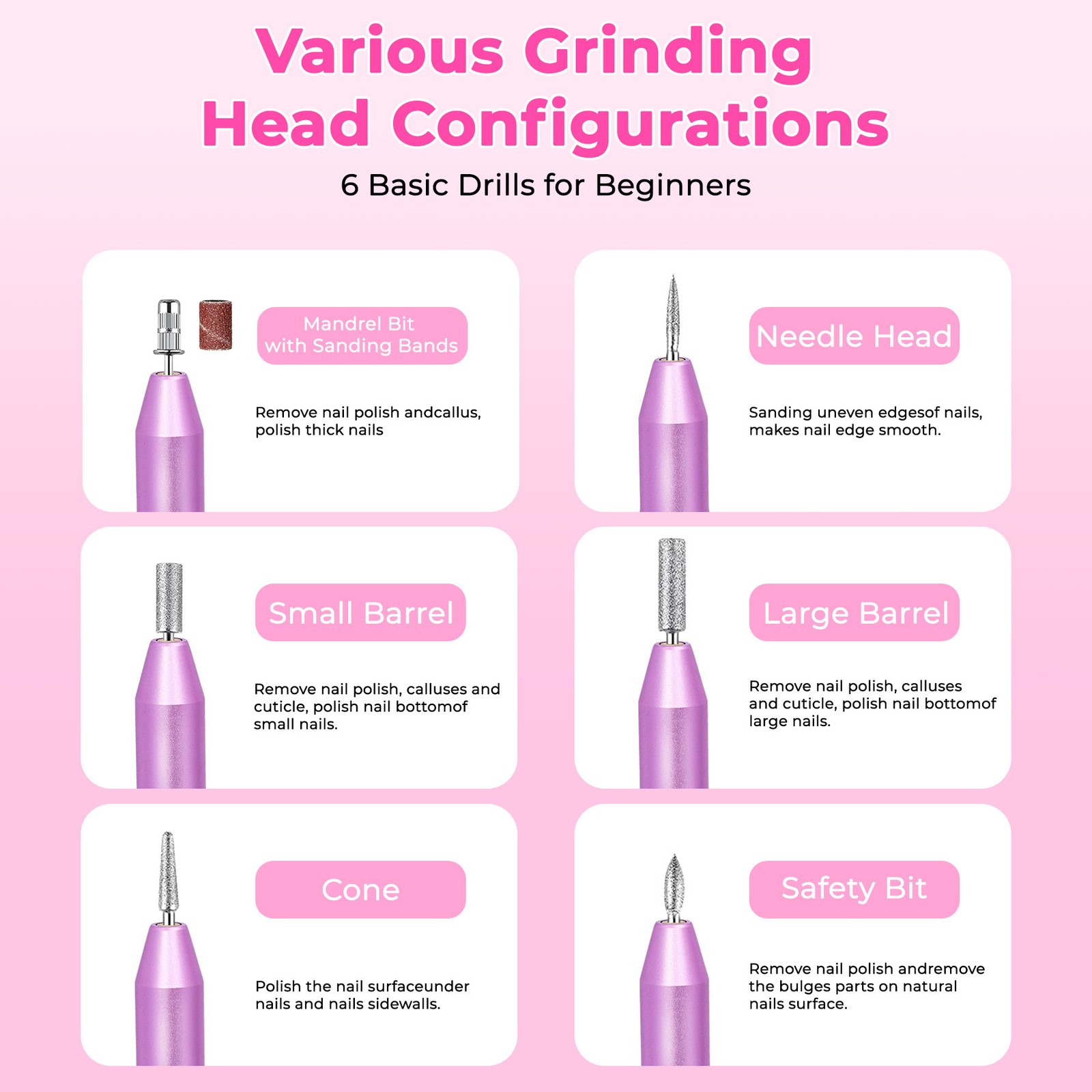 Portable Electric Nail Drill - Corded Pro Tool for Acrylic & Gel Nails