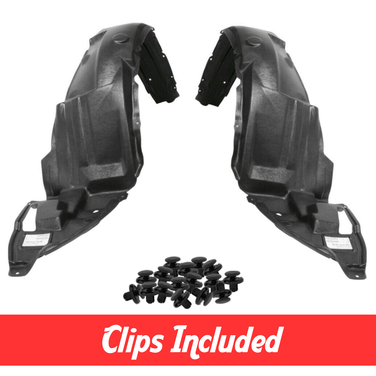 Front Driver & Passenger Side Fender Liner Set For 2009-2010 Toyota Corolla