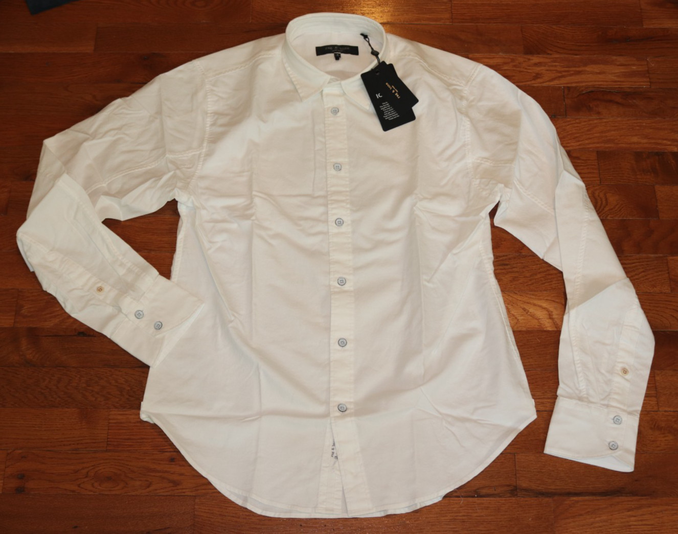 BNWT Rag & Bone Fit 2 Slim Fit Engineered Button-Up Shirt Size Large MSRP $225!