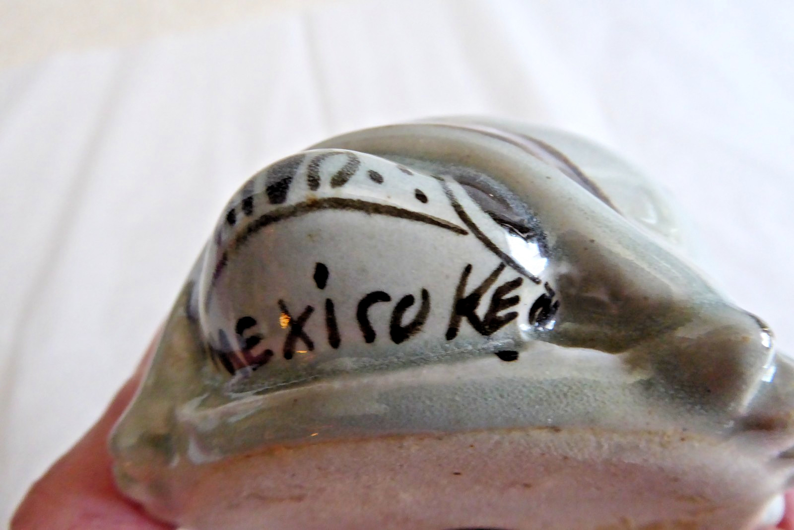 Fred & Barbara Meiers Vintage Hand Painted Ceramic Turtle Figurine Mexico KE 3.5