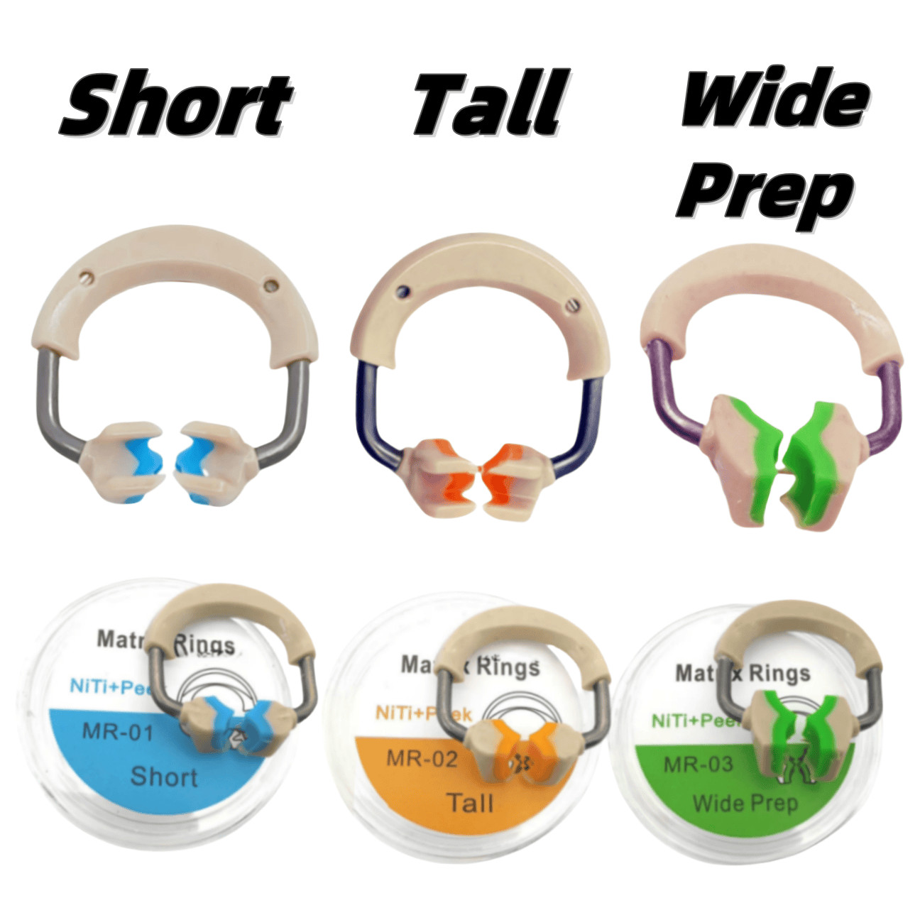 Dental Matrix Bands Ring Sectional Matrice Clamp 3D Separator Fit for Garrison