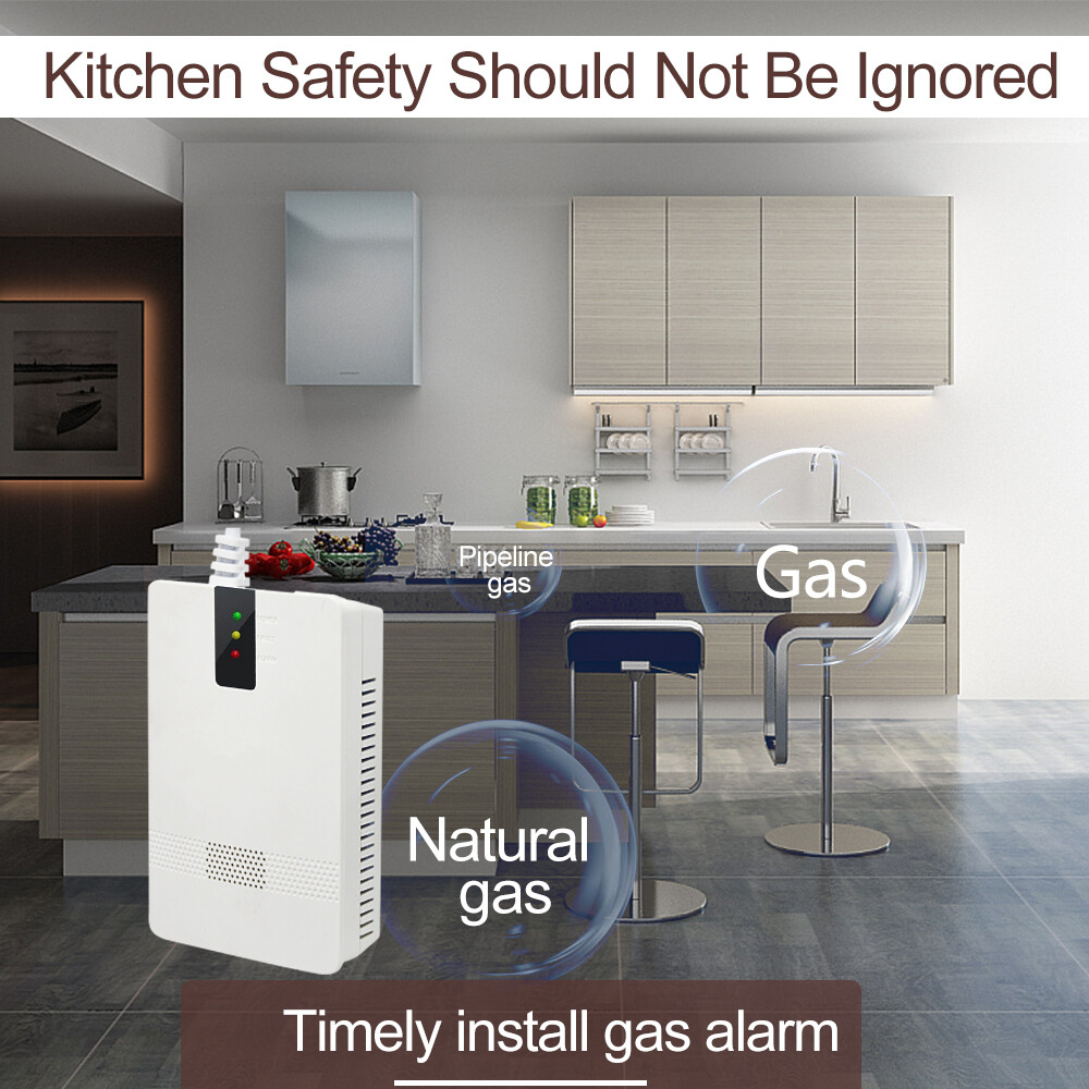 Portable Gas Leak Detector Tester Propane Methane Natural Gas Alarm Sensor Safe