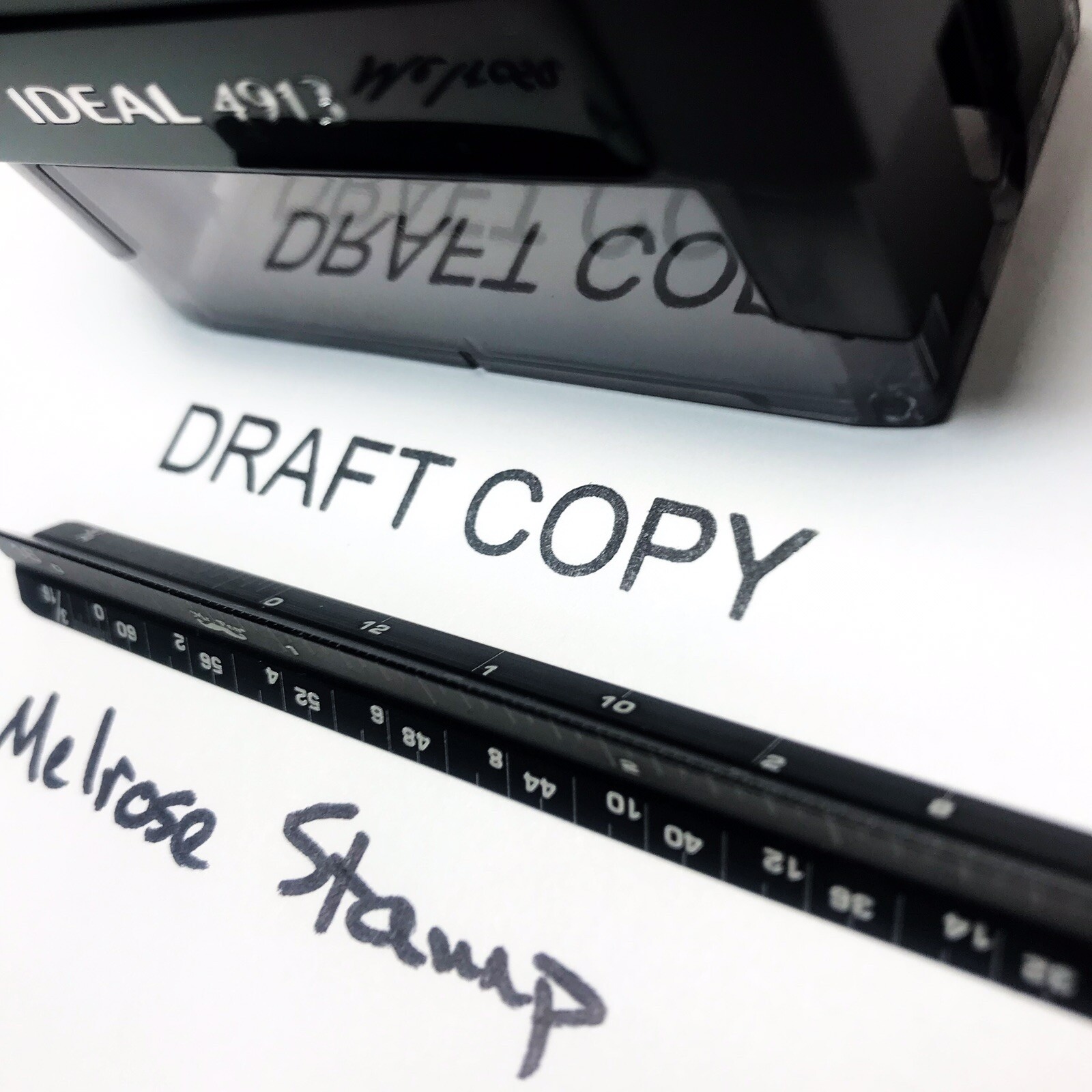 Draft Copy Rubber Stamp Black Ink Self Inking Ideal 4913