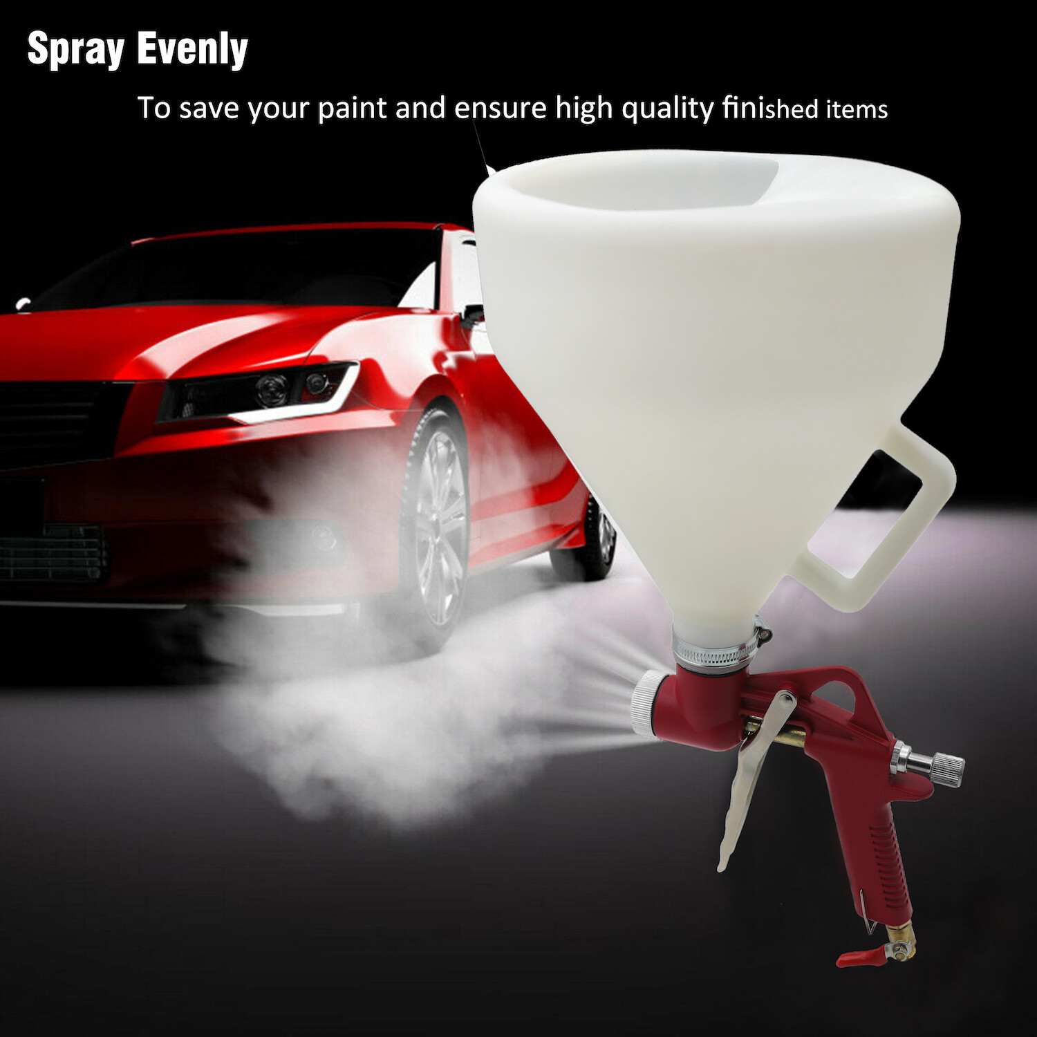 1.5 Gallon Air Hopper Spray Paint Gun Texture Wall Painting Sprayer W/ 3 Nozzle
