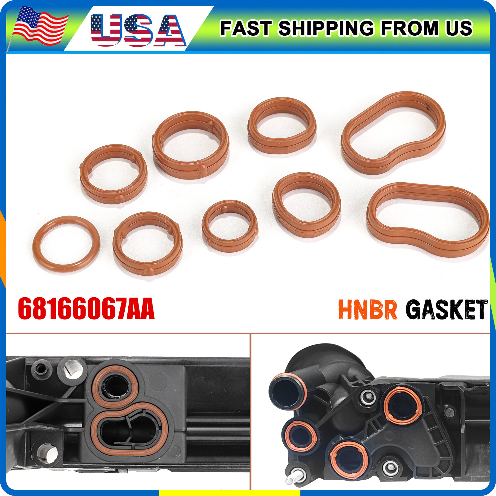 Engine Oil Filter Housing O-Ring Kit For Chrysler 300C Jeep Wrangler Dodge 3.6L