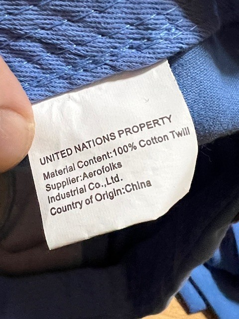 Authentic UN Peacekeepers Kit - Official Issue Cap, Armband, Neckwear - From Mis