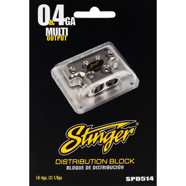 Stinger SPD514 Two 1/0 inputs Four 4 AWG Output Power Distribution Block