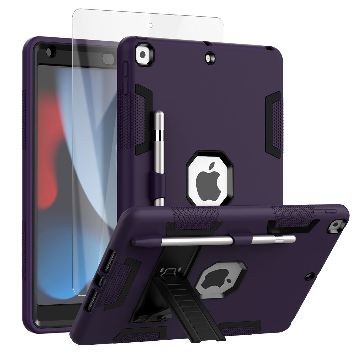 iPad 9th/8th/7th Generation Case 10.2" Shockproof Heavy Duty Rugged Stand Cover