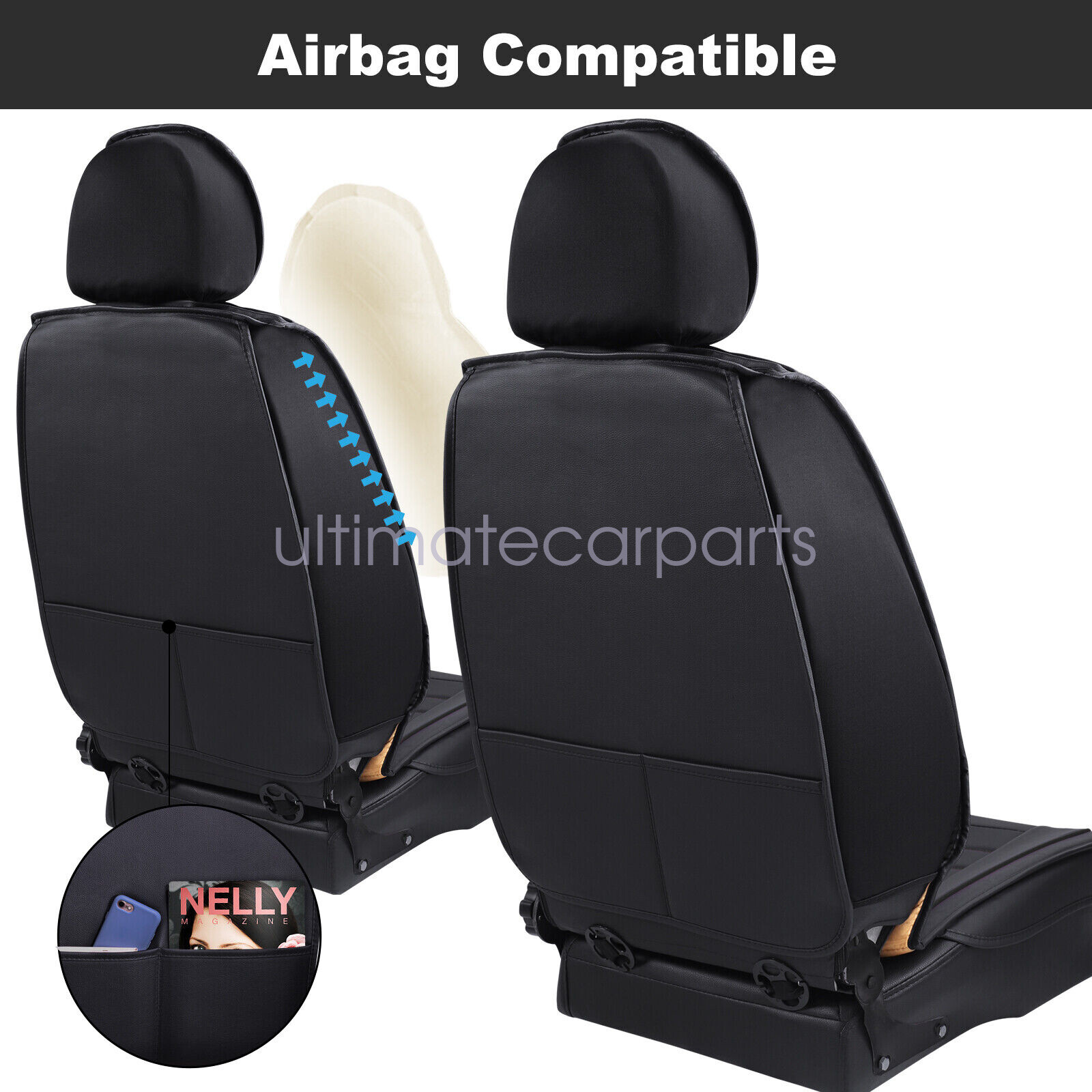Leather Seat Covers Full Set 5-Sits Front & Rear Cushion Accessories For Honda