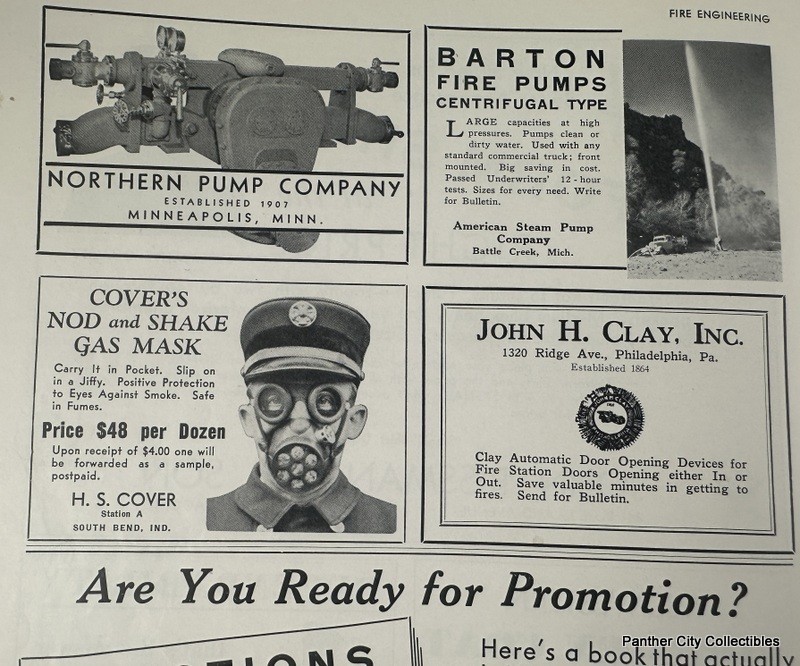 1930s 1940s Lot (5) Magazine Fire Engineering Firefighters Trucks Advertising +