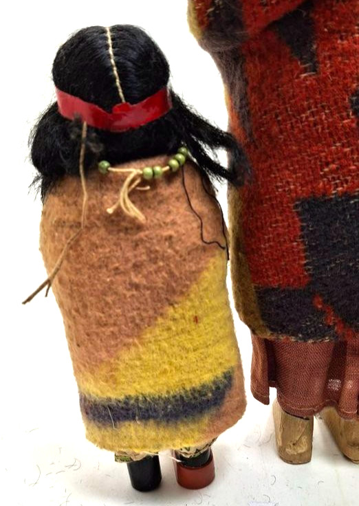 Skookum Bully Good Indian Native American Dolls ~ Lot of 4 Mom baby, 3 children