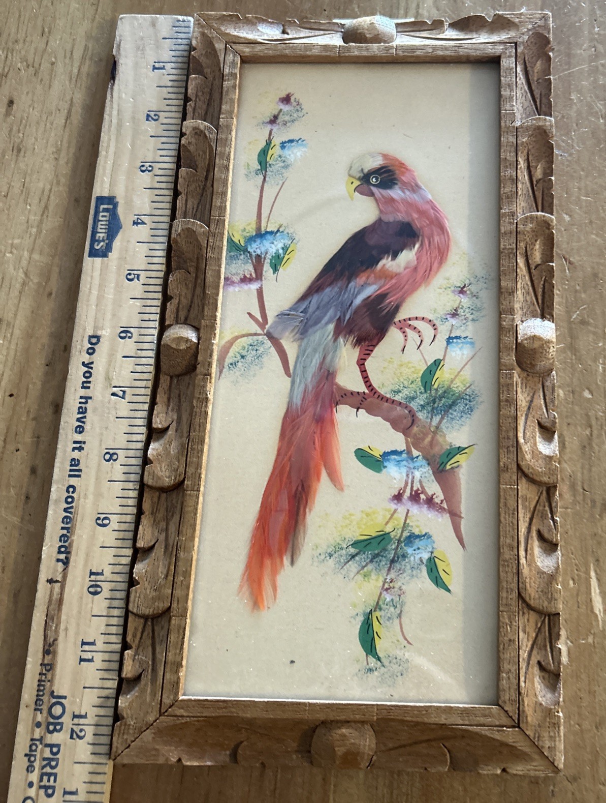 Set 3 VTG Mexican Feathercraft Bird Art Collection Handmade with Real Feathers