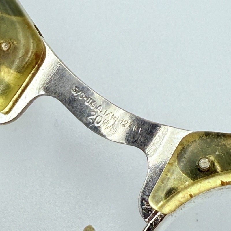 Vintage Beltone SLIMETTE Hearing Aid Eyeglasses 1/10 12K GF Browline Frames