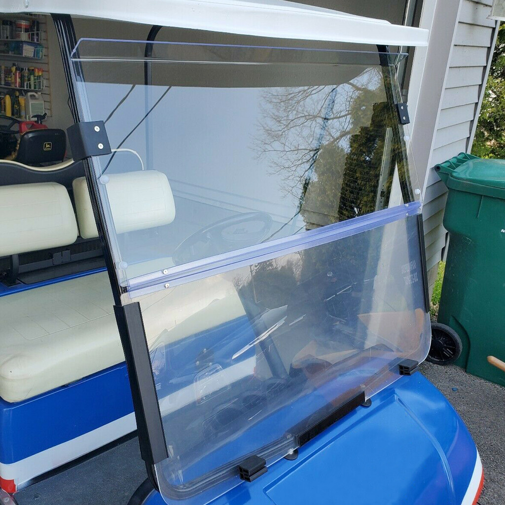 Clear PC Folding Windshield Windscreen Golf Cart Part For Yamaha G14 G16 G19