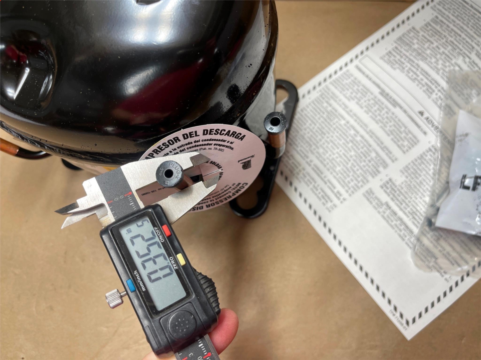 Tecumseh AE1022E-212-J7 115V 1PH Refrigeration Compressor R134A 1/3HP