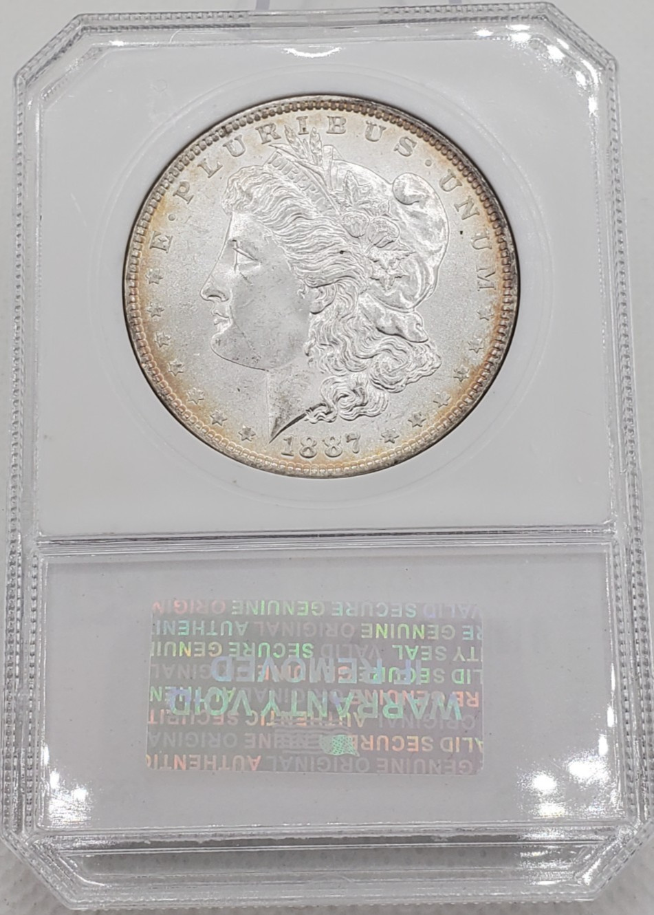 1887 Morgan Silver Dollar Toned Reverse