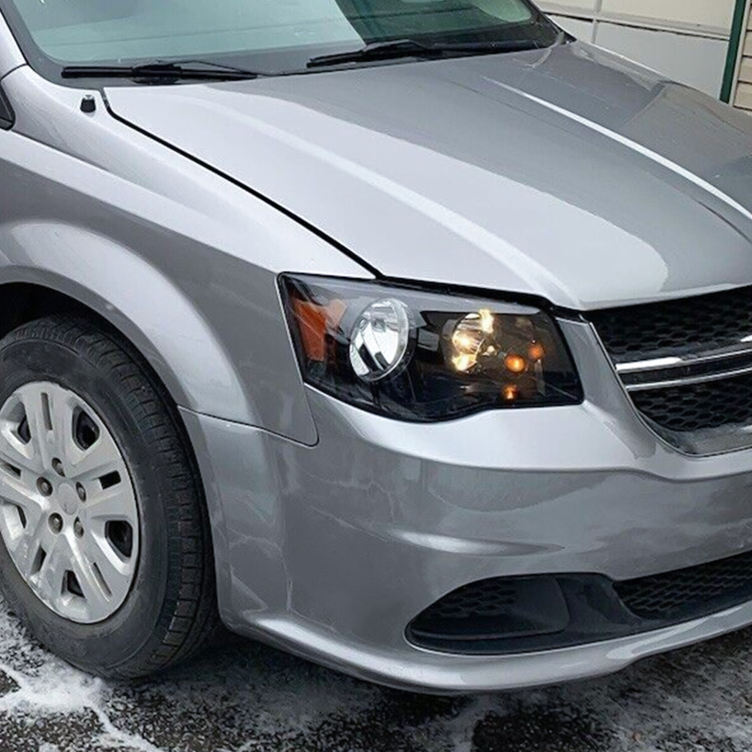 Headlights For 11-20 Dodge Grand Caravan 08-16 Chrysler Town&Country Black lamps