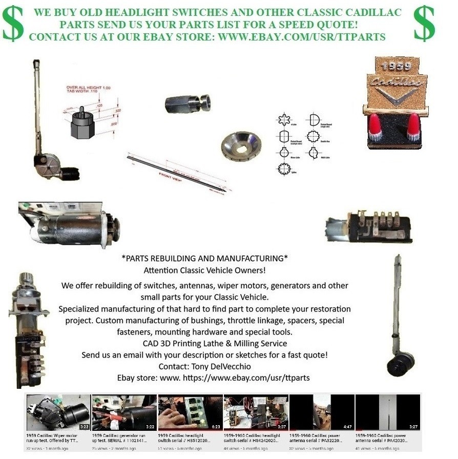 1958/59/60 CADILLAC POWER ANTENNA (PIONEER) BUSHING KIT