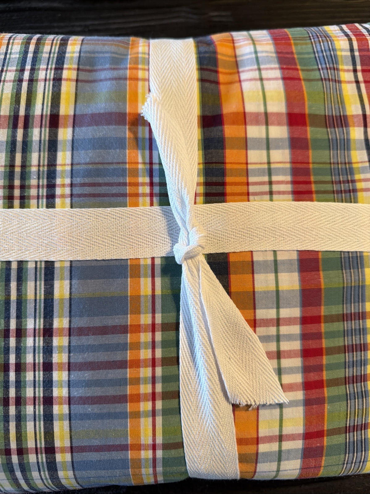 Pottery Barn Teen Bridgeport  Plaid Organic Sheet Set Full Sample Read