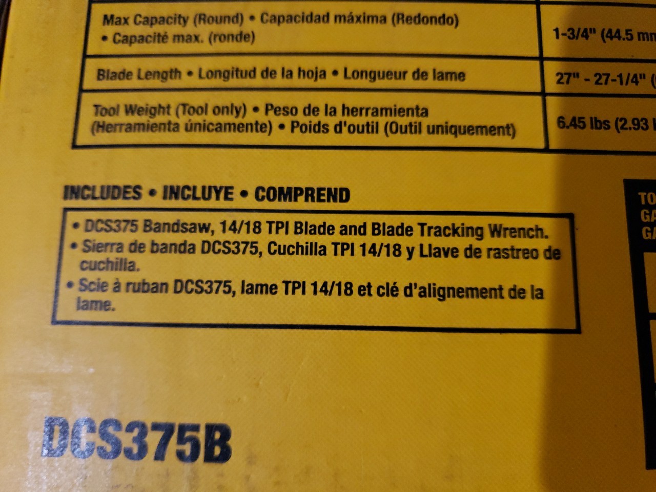 Dewalt DCS375B MAX XTREME Compact Lithium-Ion Cordless Bandsaw, 12V (Tool Only)