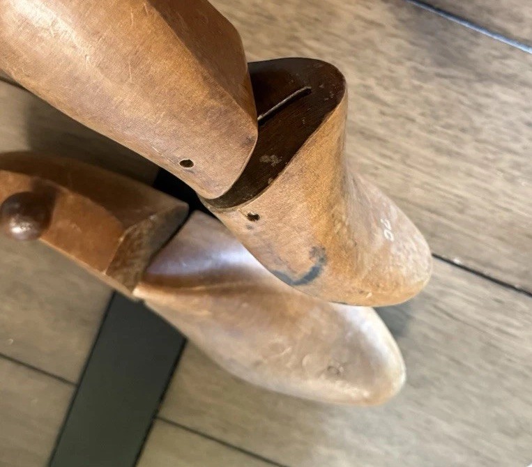 Vintage wooden shoe trees or stretchers
