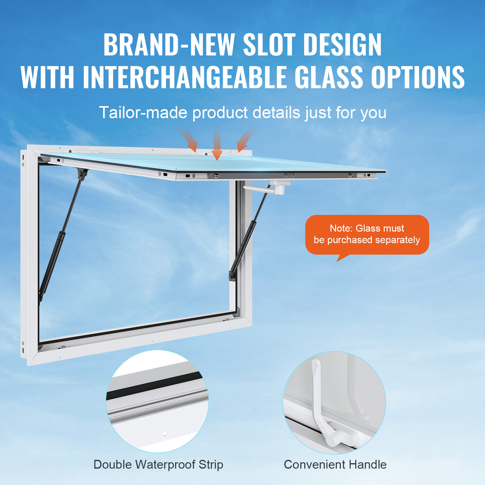 48"L x 36"W Concession Stand Serving Window Food Truck Service Awning