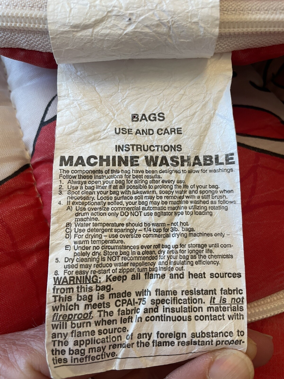 Vintage 90's Disney 101 Dalmatians Red Double Sided Youth Sleeping Bag Read