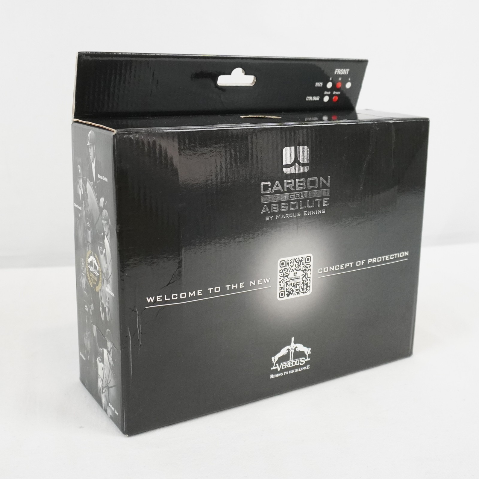 Veredus Carbon Gel Absolute by Ehning Front Tendon Horse Boots In Brown Size M