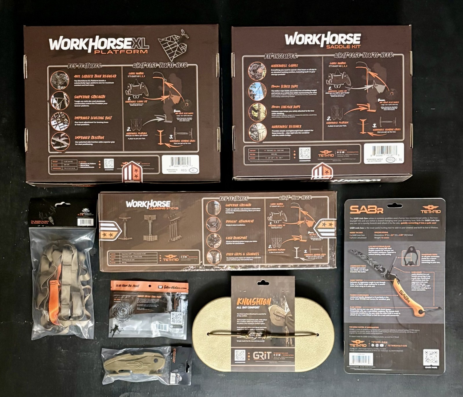 Tethrd Grit Bottomland Saddle Kit Workhorse Sticks XL Platform Combo Package New