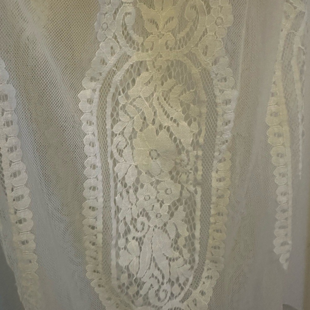 Romantic Shabby Boho lace duster kimono cardigan topper Lagenlook Small