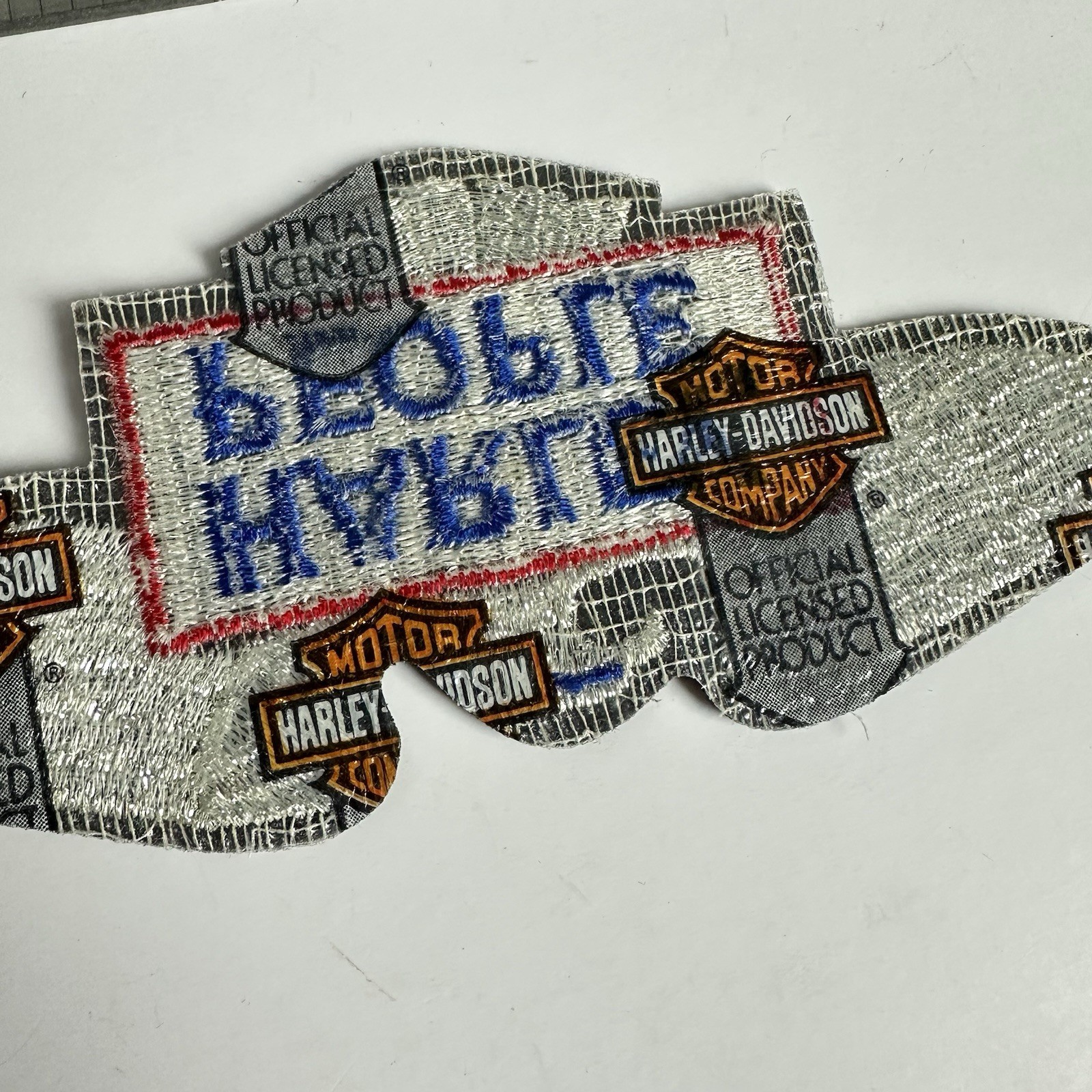 Vintage Harley People Harley Davidson Silver Eagle Embroidered Patch 7”