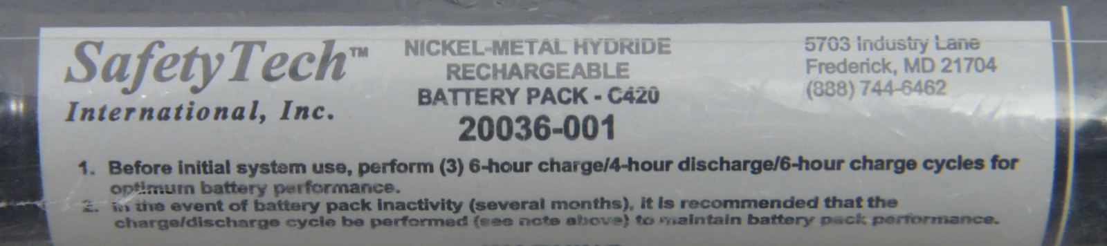 Safety Tech Rechargeable Battery Pack C420