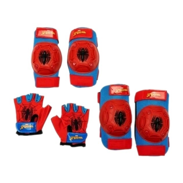 Marvel Spider-Man Kids Protective Gear Set w/ Knee Pads, Elbow Pads & Gloves