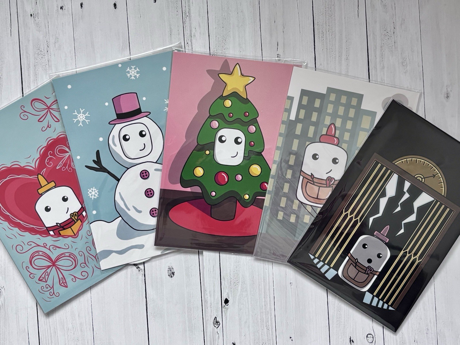 Mazy themed Stationary Postcards, Stickers And ribbon