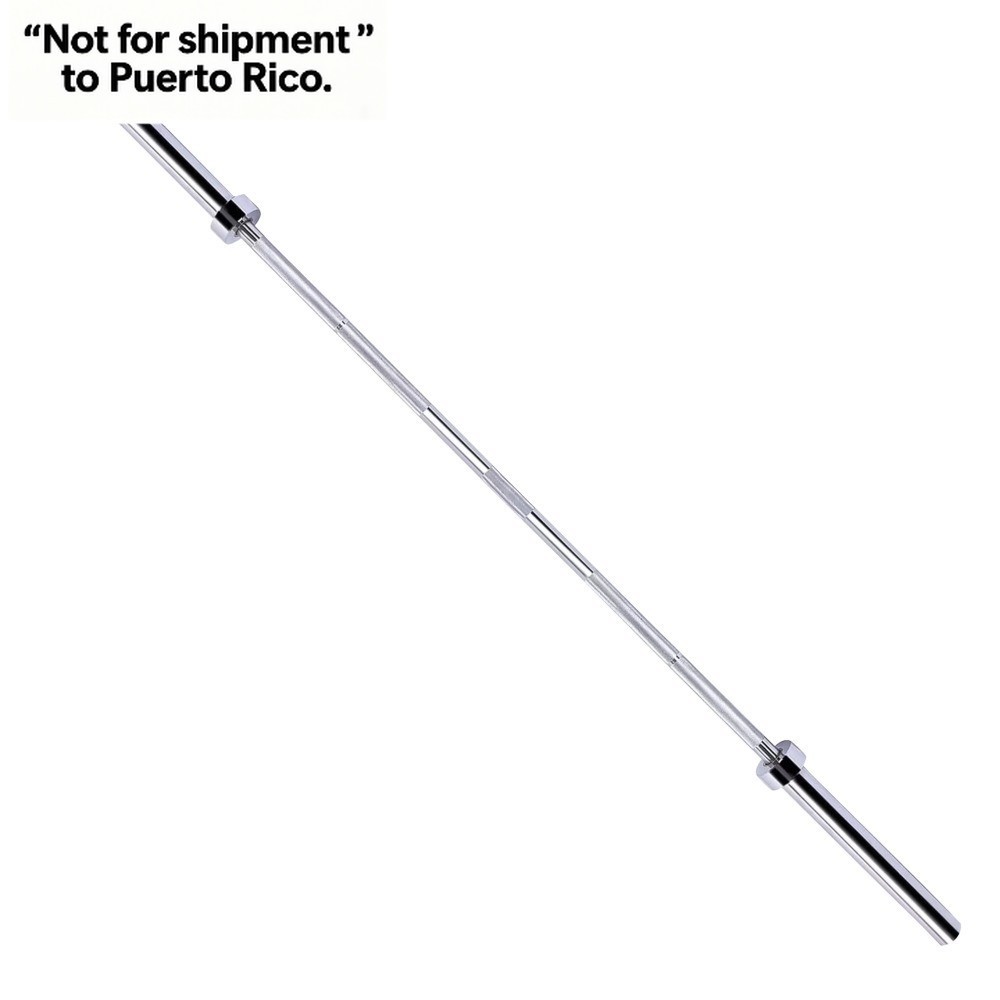Straight Olympic Barbell, Alloy Steel, 2-Inch Diameter, Silver Finish, 6FT