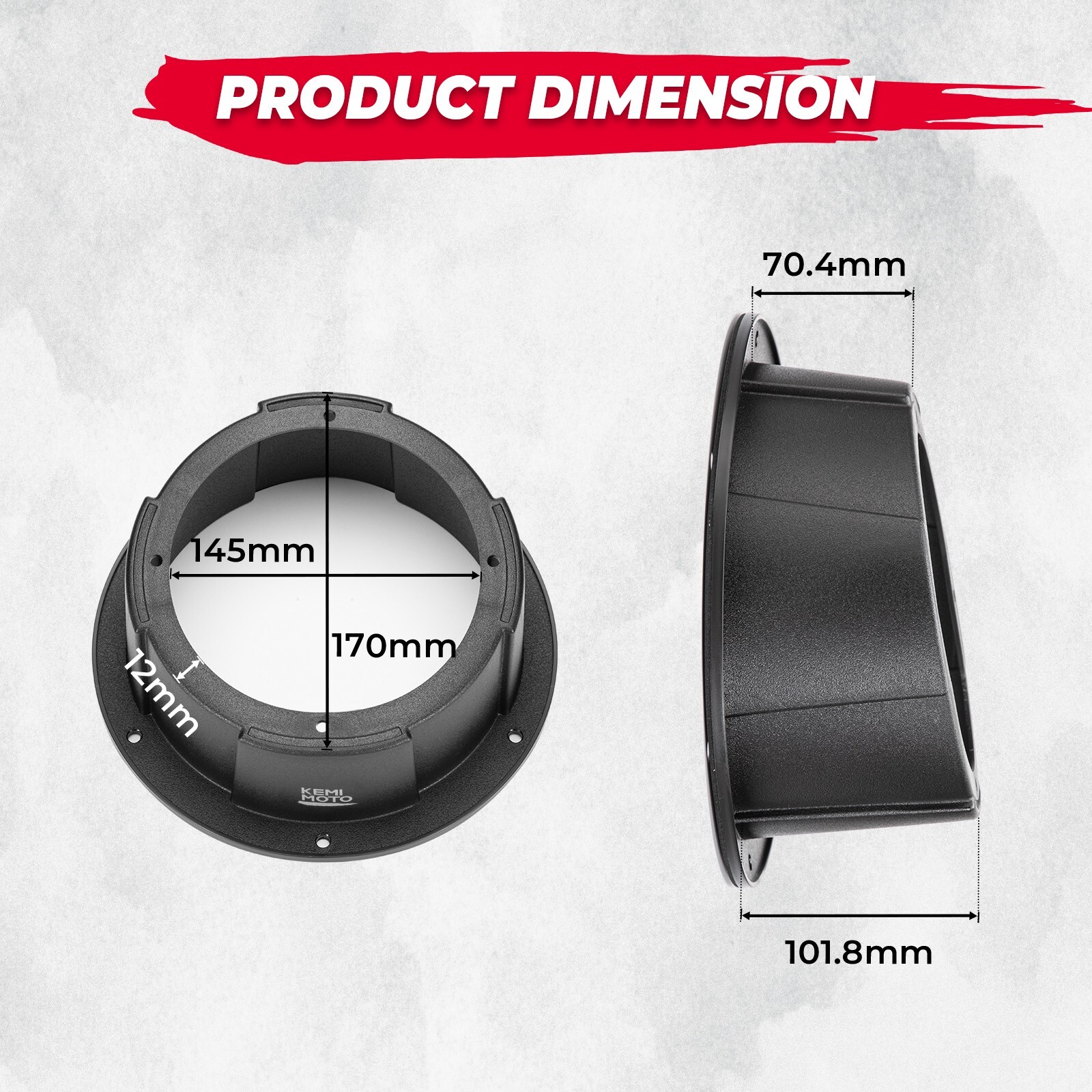 1 Pair 6.5'' Speaker Pods Enclosures Mount Overhead For UTV ATV Polaris Can Am