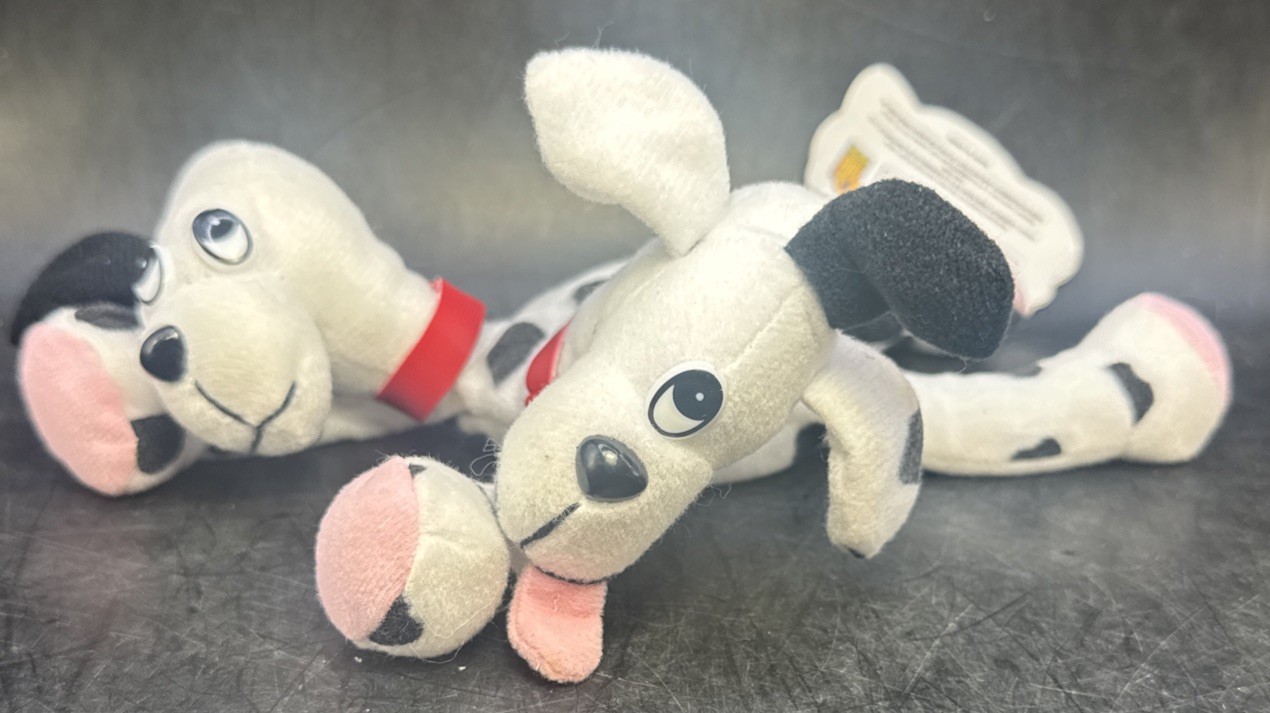 New 1997 Meanies Series 1 Fi-Do The Dalmutation 2 Headed Dog Plush W/ Tag Topkat