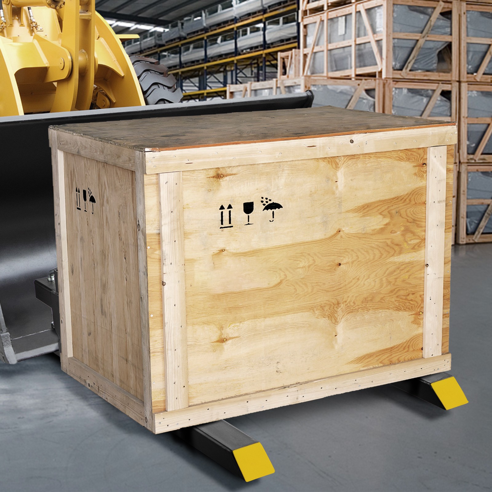 VEVOR Clamp On Pallet Forks 2000lbs Tractor Forks 43" Adjustable Bucket Forks