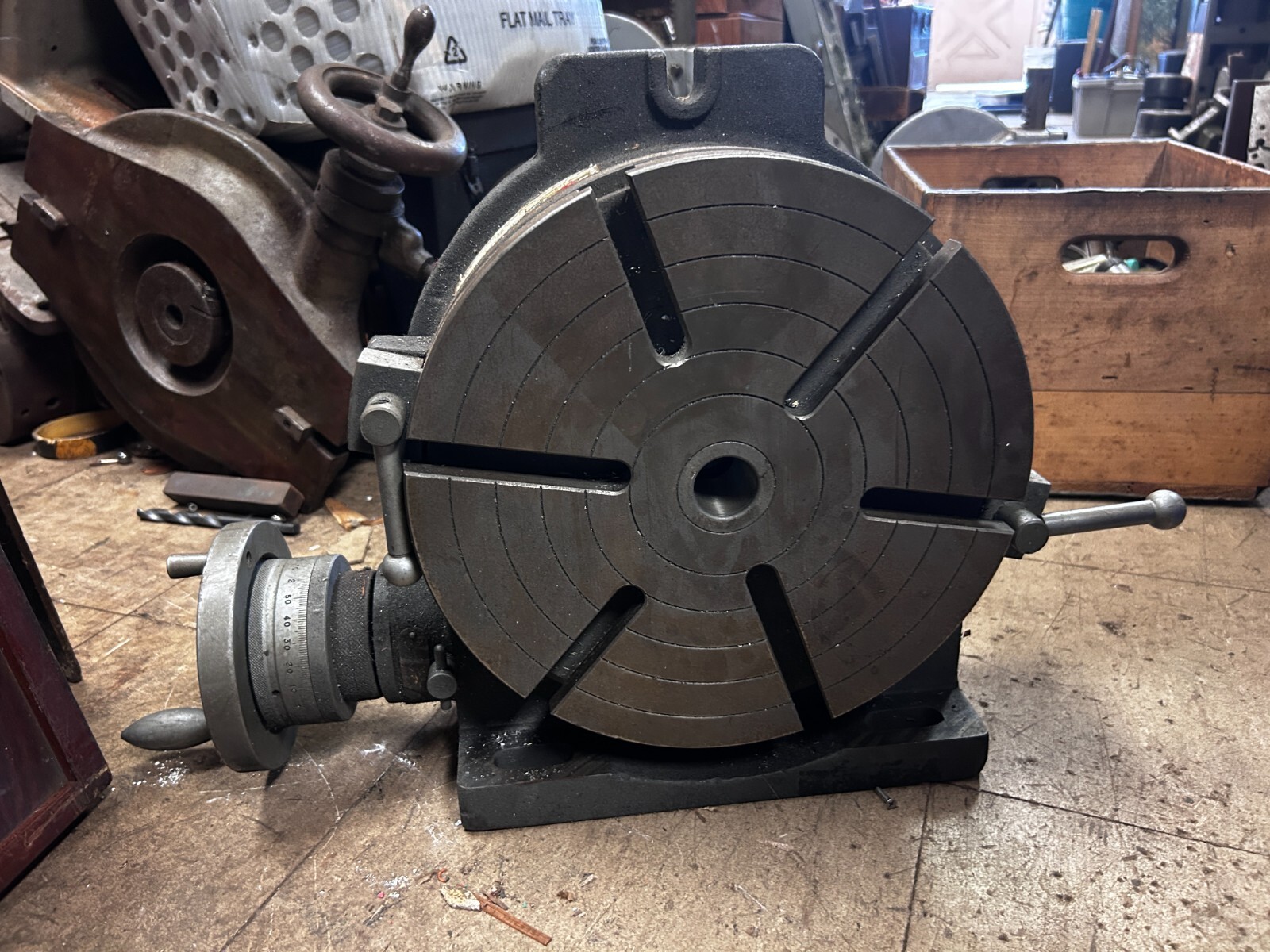 MACHINIST TOOL LATHE Vertex Horizontal - Verticle 12" Rotary Table Fixture