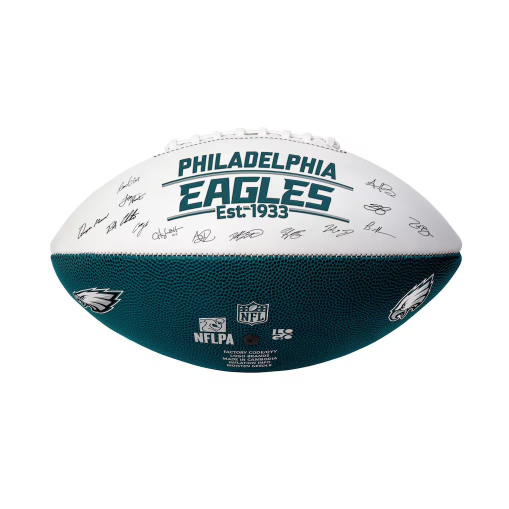 Philadelphia Eagles Logo Brands 2025 Autograph Signature Football