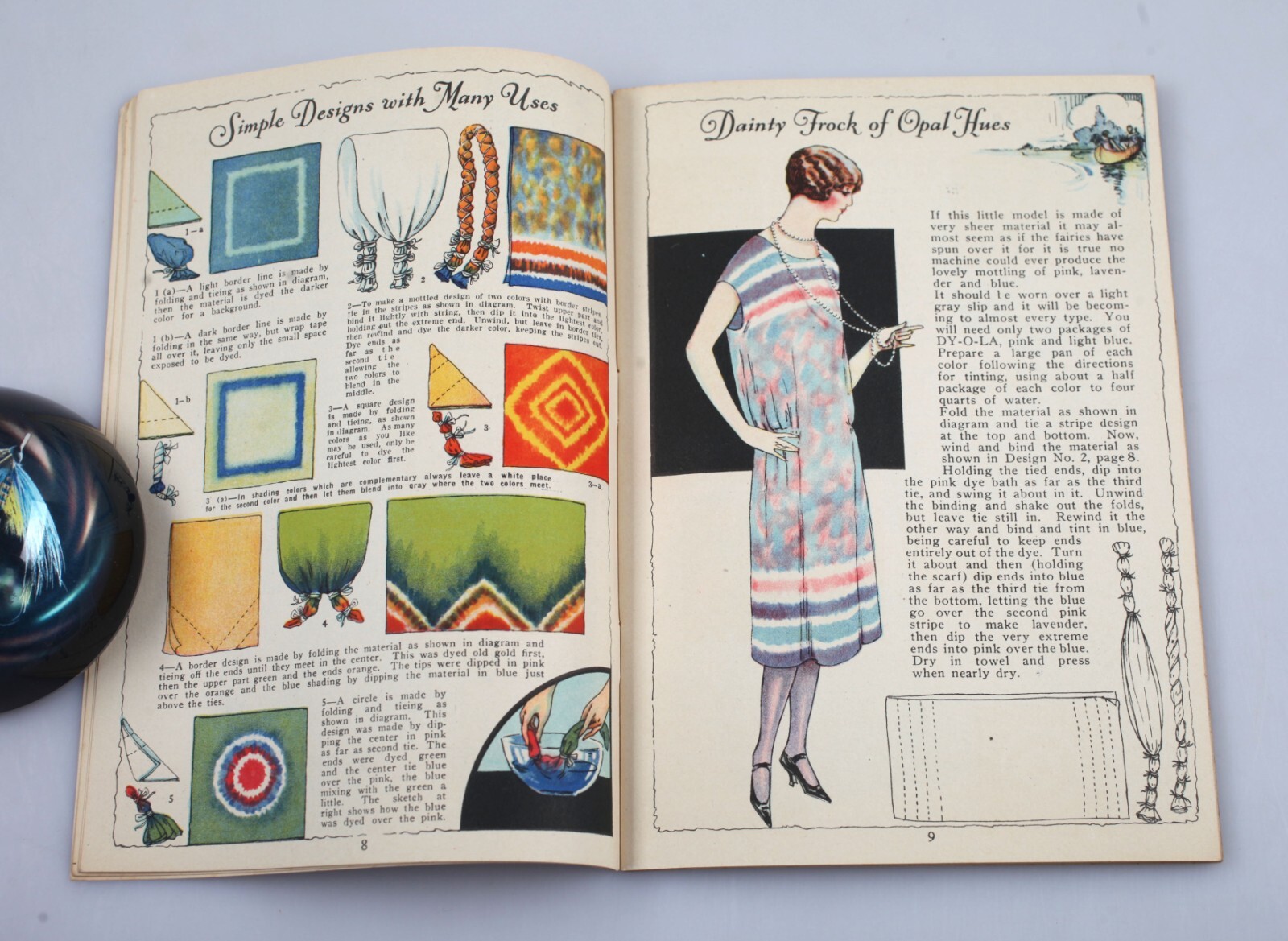 Flappers 1926 Tinting Dyeing Art Craft with DY-O-LA Dyes Booklet Burlington VT