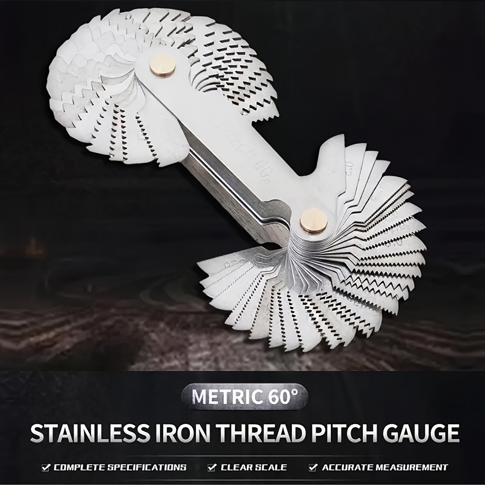 Multi-Size Thread Gauge - Metric & Imperial for Screw Thread Measurement（58pc）