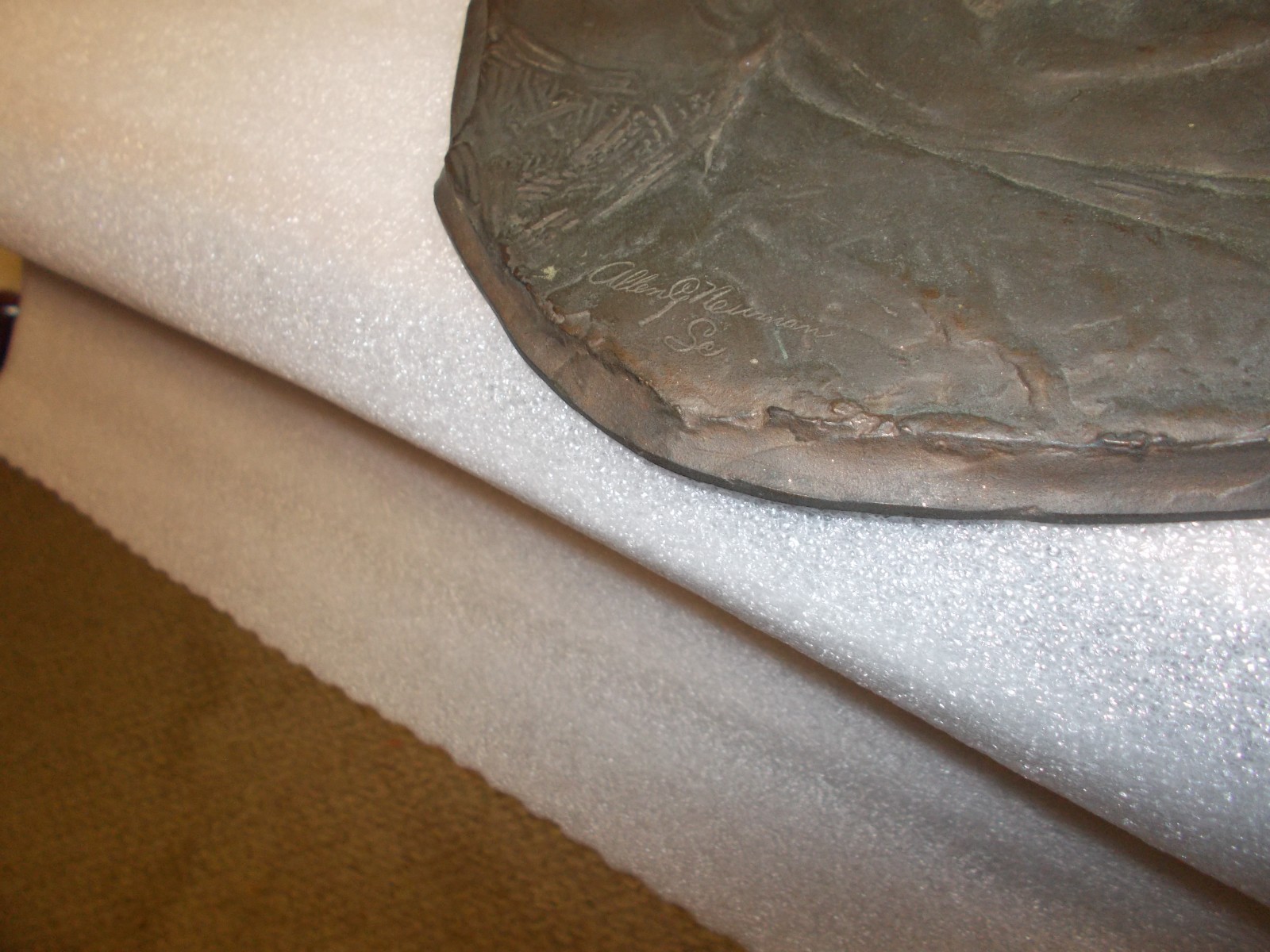 1911 Bronze Plaque Allen Newman (Jno. Williams) FATT