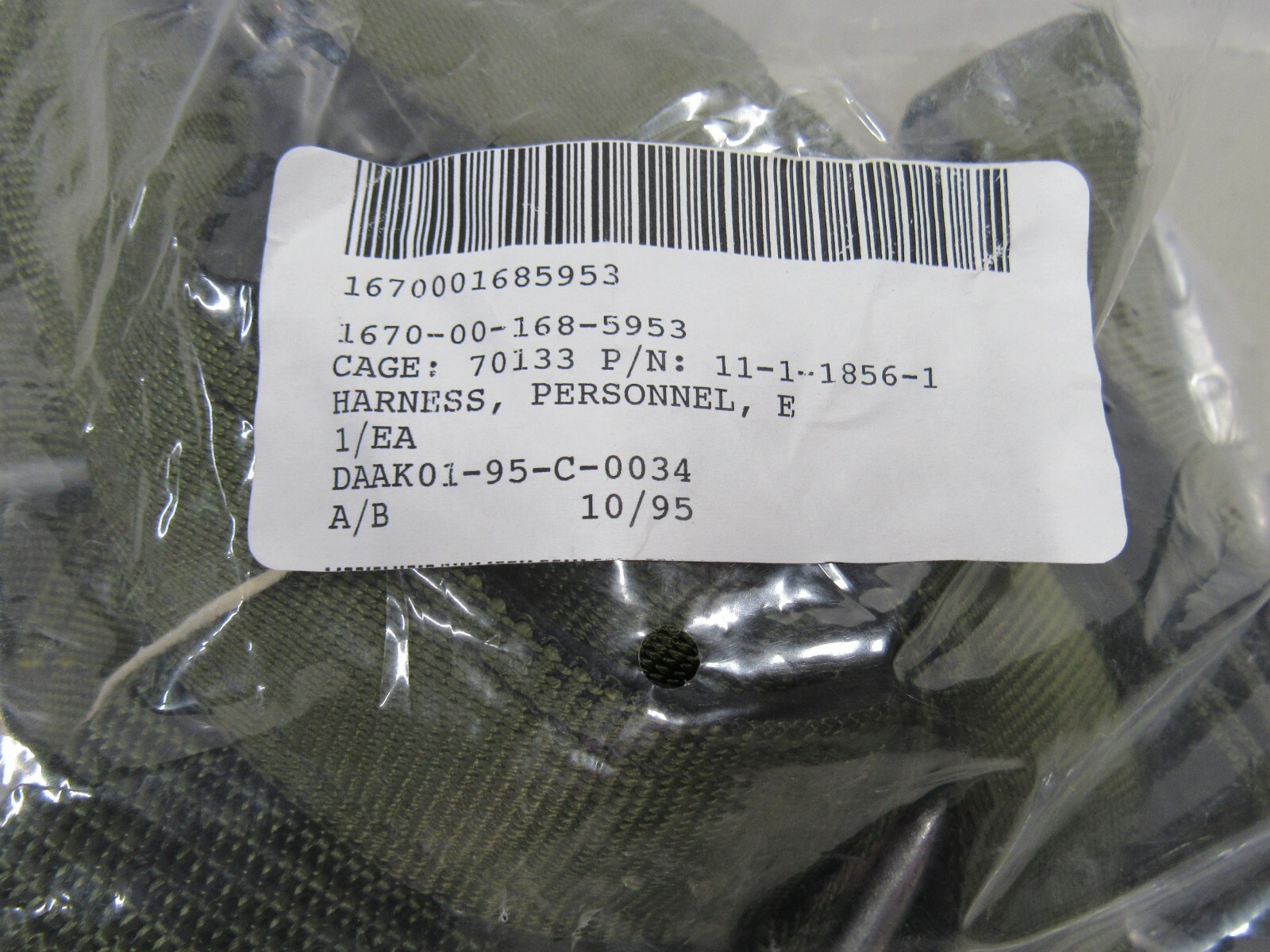 US Stabo Rig Extraction Harness LRRP Special Forces Vietnam Type Sz Small NOS