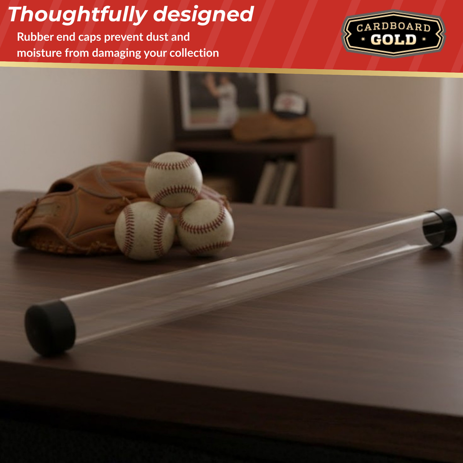 (12) Baseball Bat Tube Display Case Protective Holders! - Cardboard Gold Brand