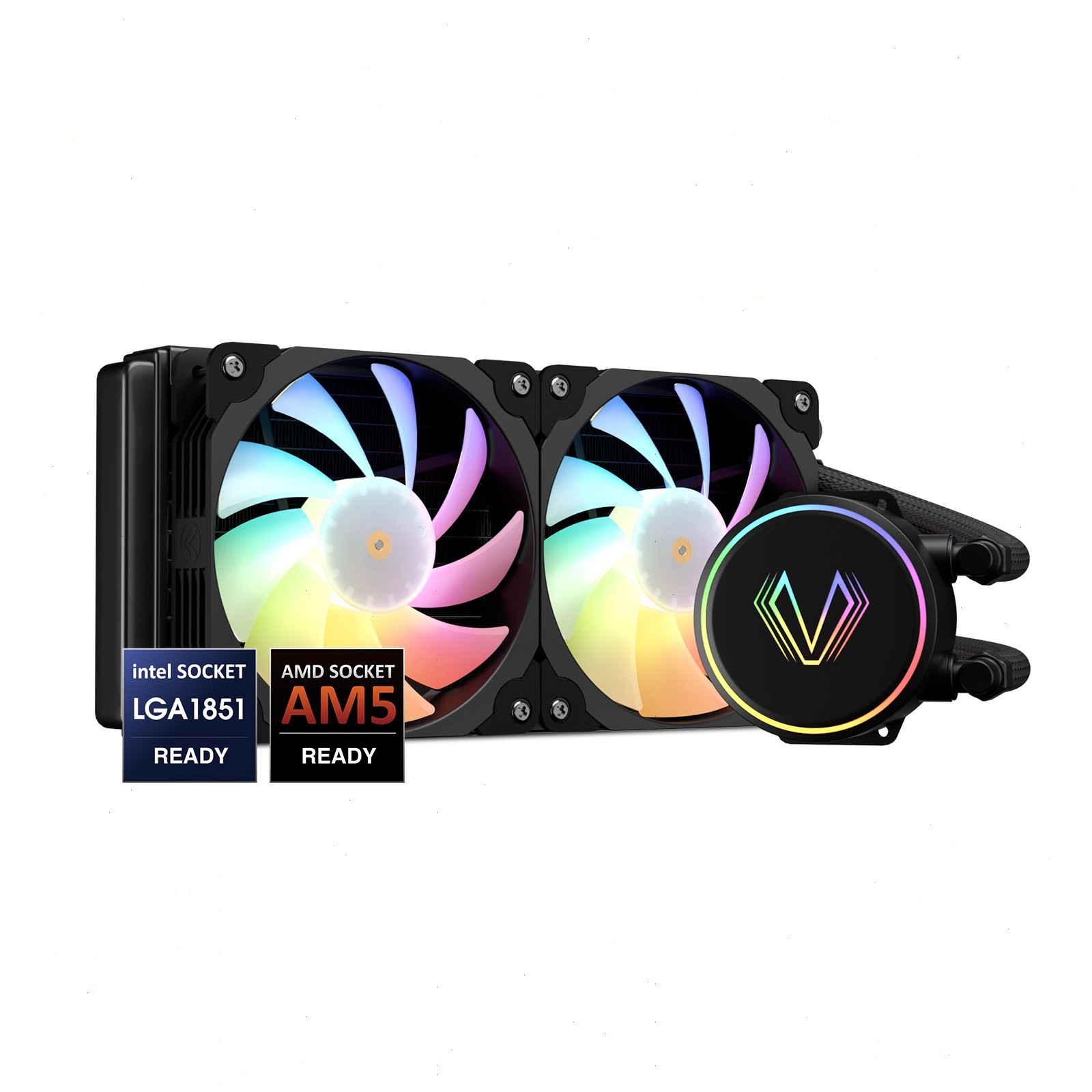 Vetroo V240 240mm AIO Liquid CPU Cooling System, for Intel & AMD - Black