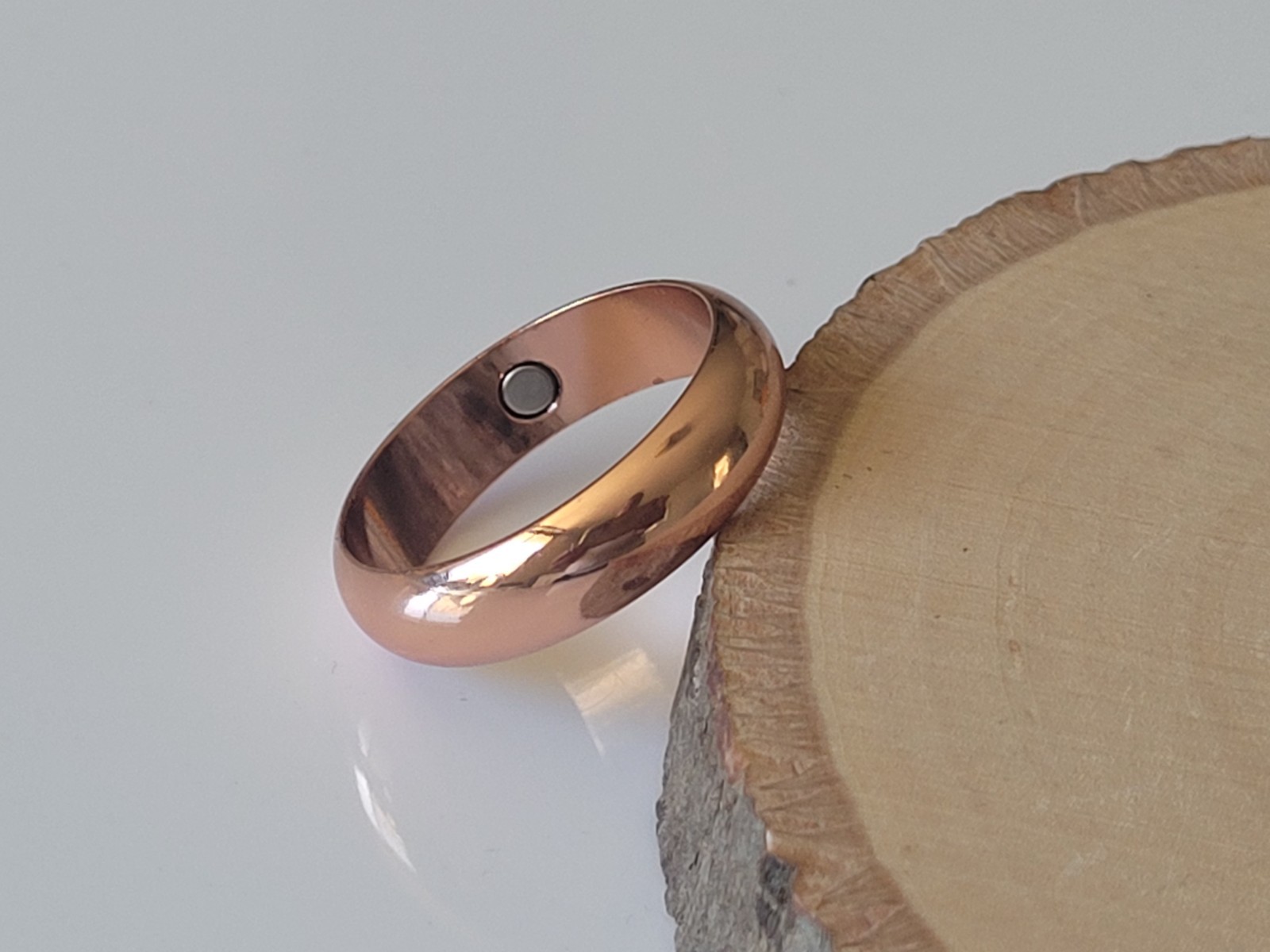 Pure Solid Copper Magnetic Ring - Arthritis Therapy Energy 6 mm Dome Ring