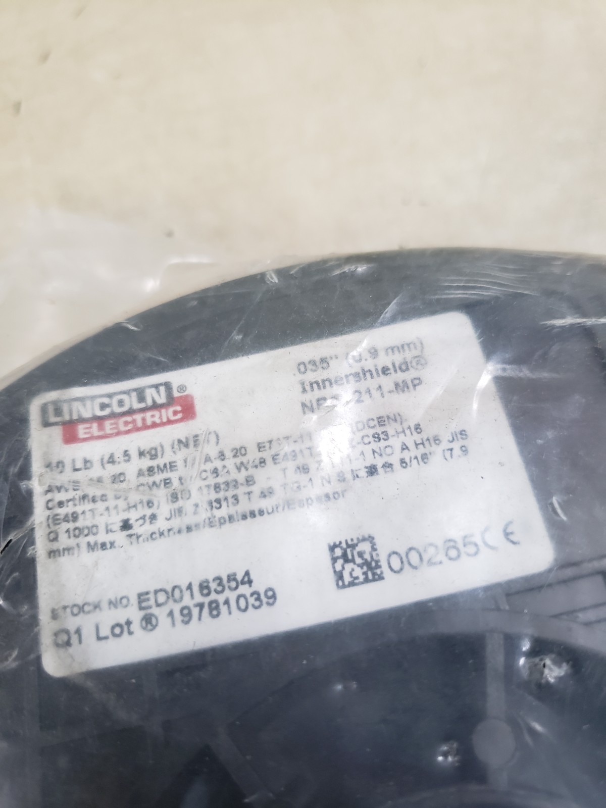 LINCOLN ELECTRIC ED016354 .035, Innershield NR-211-MP, 10 lb. Spl. 12C101